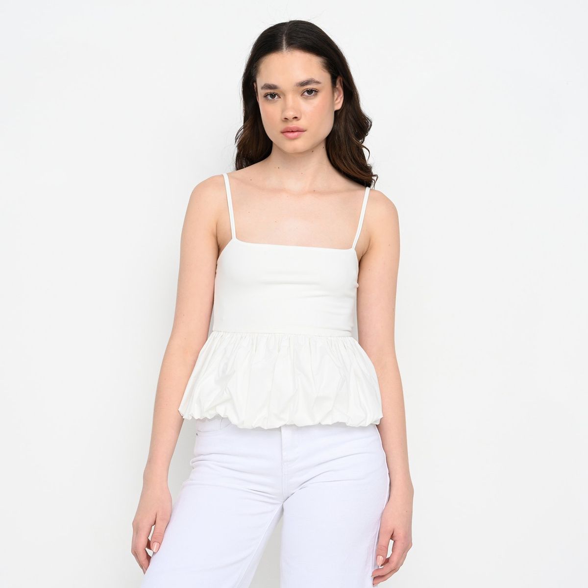 SYBILLA - Blusa Mujer Sin mangas de Algodón Sybilla