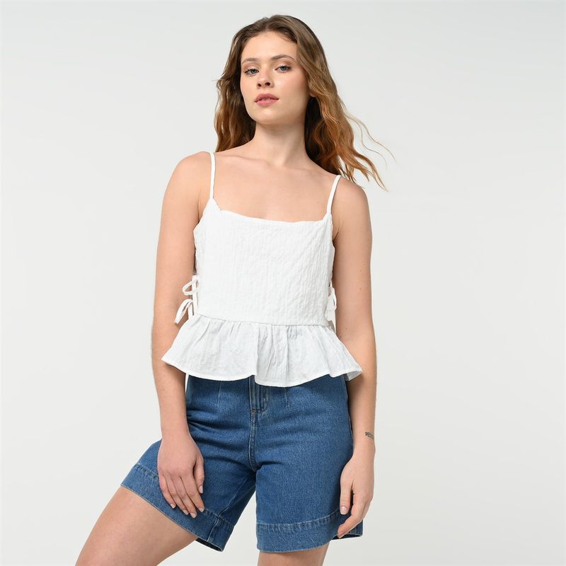 SYBILLA - Blusa Mujer Sin mangas de Algodón Sybilla