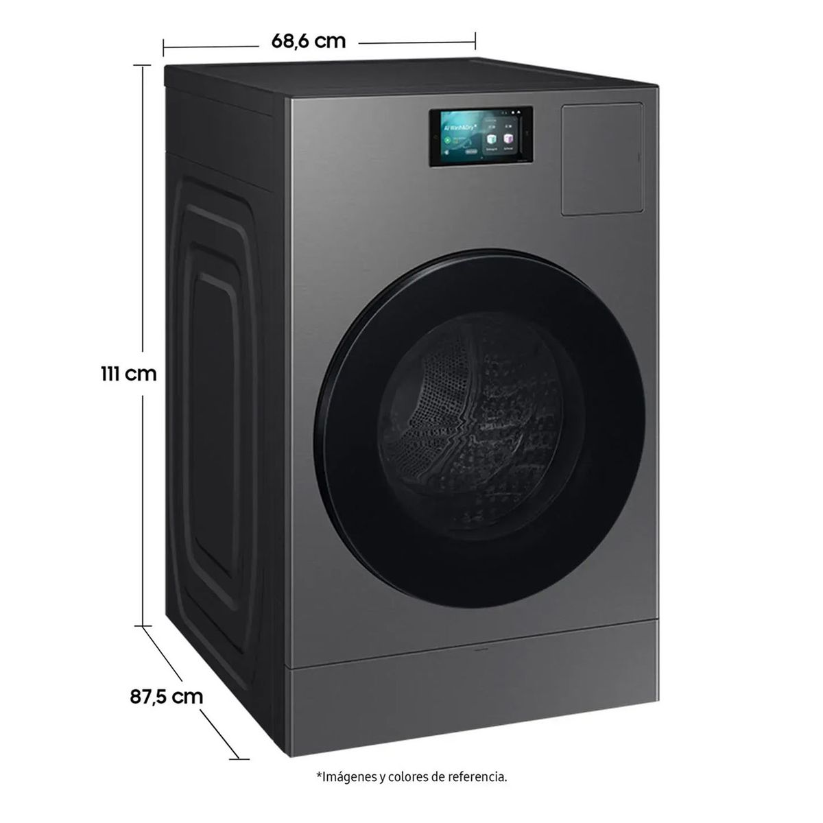 SAMSUNG - Lavadora Secadora Samsung Eléctrica 26 kg Bespoke AI Laundry Combo WD26DB8995BZCO | Heat Pump - Secado Óptimo en 50% Menos Tiempo