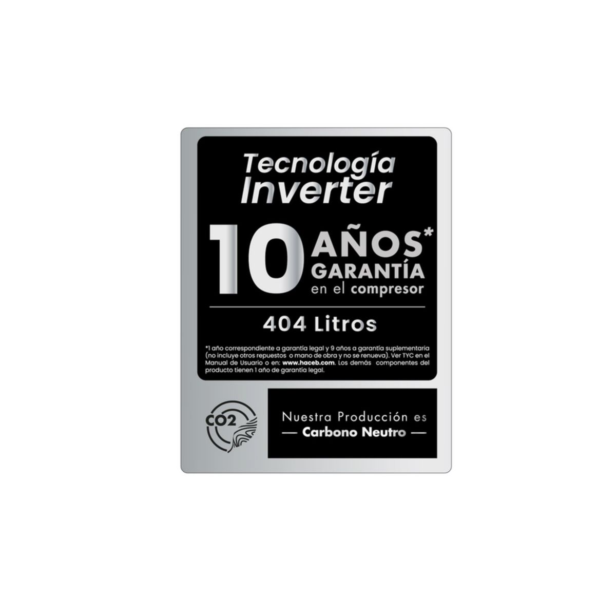HACEB - Nevera Congelador superior Haceb 391 lt Netos HAV7164NT40