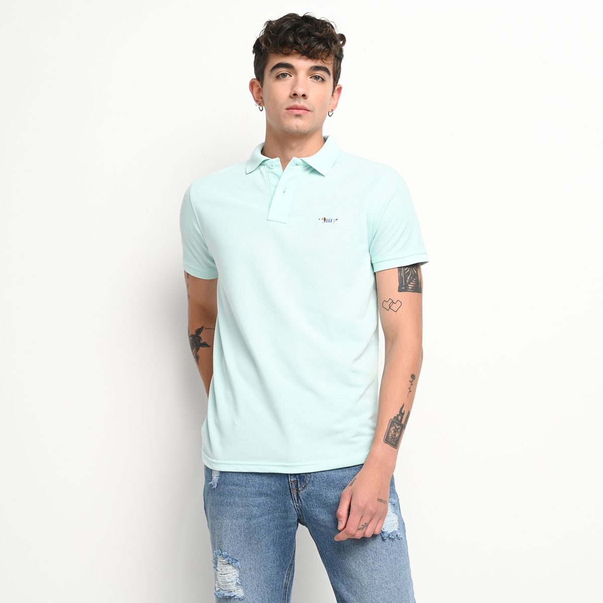 BEARCLIFF - Camiseta polo Hombre Manga corta de Algodón Bearcliff