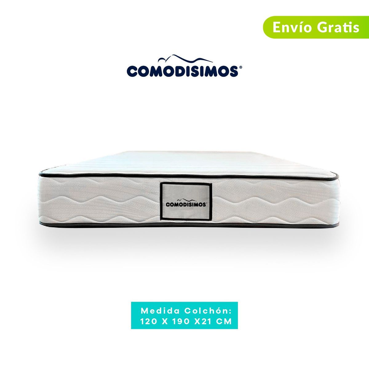 COMODISIMOS - Colchón Semidoble Firme Ortopédico Espumado Línea Access 120 x 190 cm Comodisimos