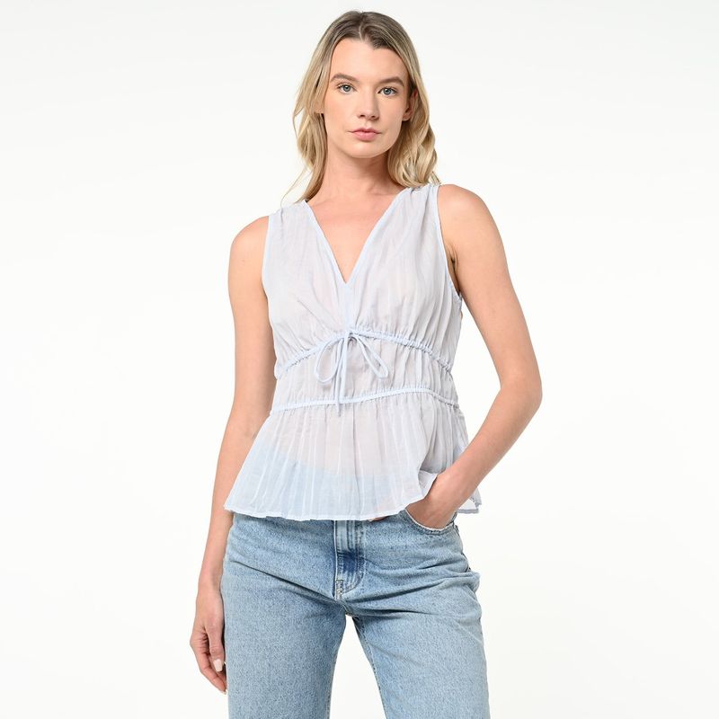 GAP - Blusa Mujer Sin mangas de Algodón orgánico GAP