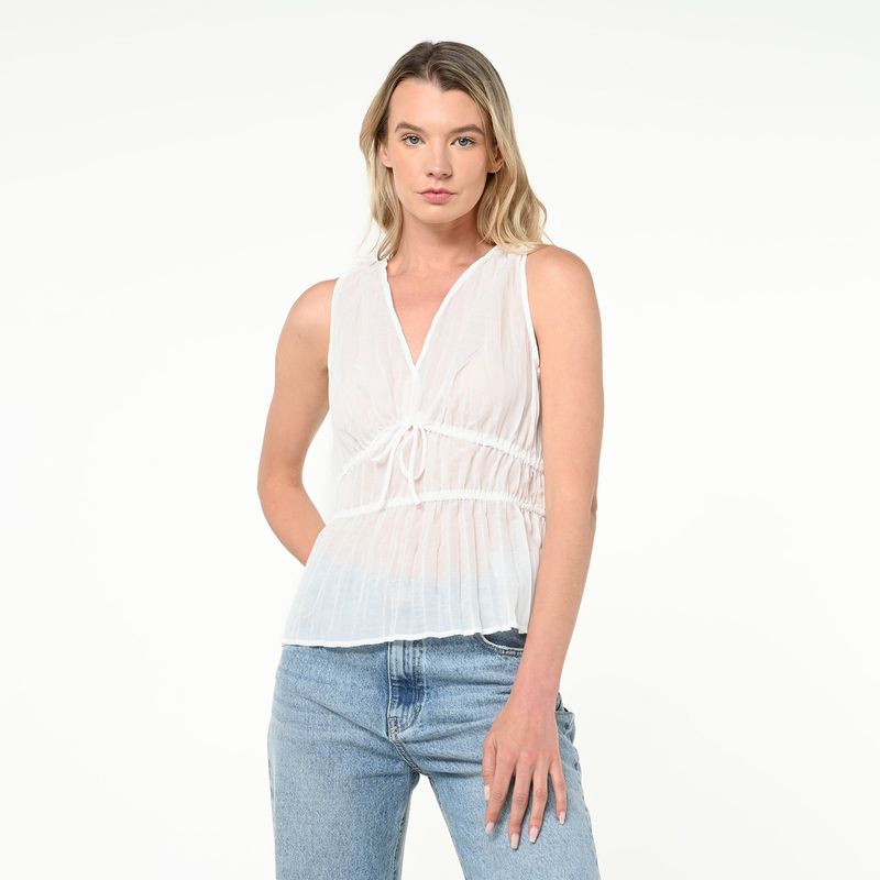 GAP - Blusa Mujer Sin mangas de Algodón orgánico GAP