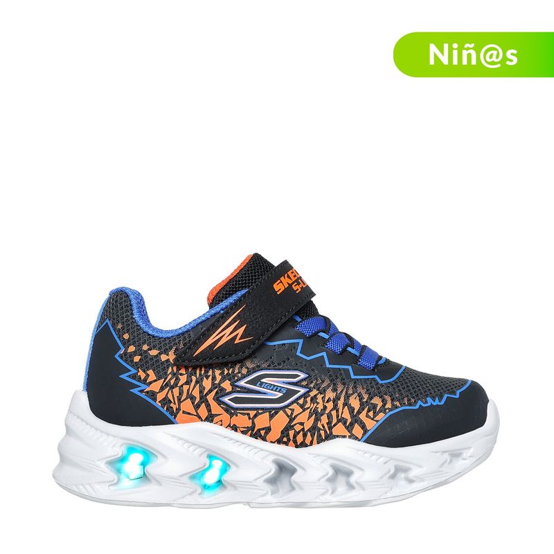 SKECHERS - Tenis con luces Skechers Vortex 2.0 Zorento para Niño con Velcro