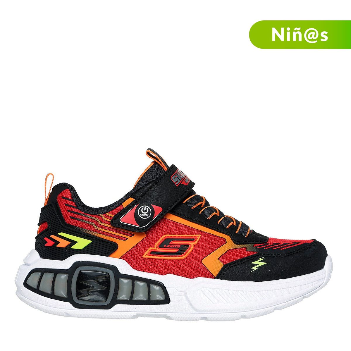 SKECHERS - Tenis con luces Skechers Light Storm 3 para Niño con Velcro