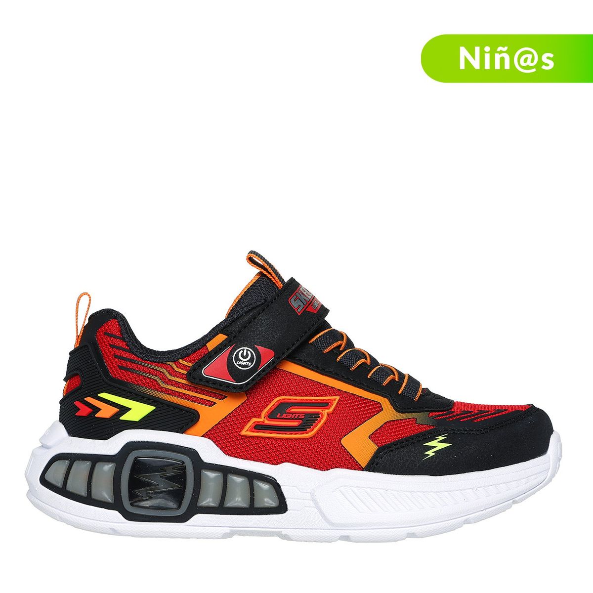 SKECHERS - Tenis con luces Skechers Light Storm 3 para Niño con Velcro