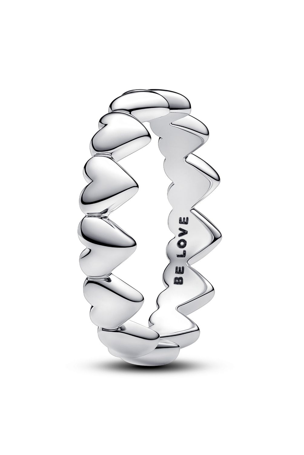 PANDORA - Anillo Pandora Fila de Corazones en Plata Esterlina 