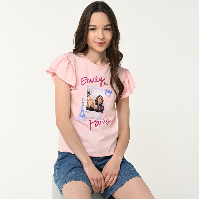 ELV - Camiseta con Estampado Manga corta ELV