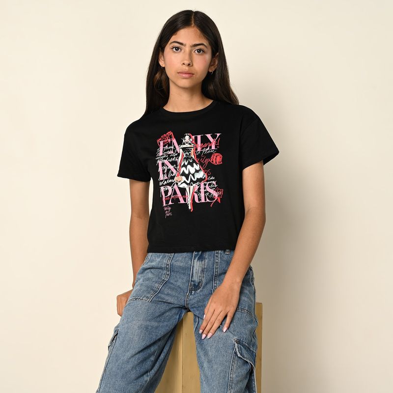 ELV - Camiseta con Estampado Manga corta ELV