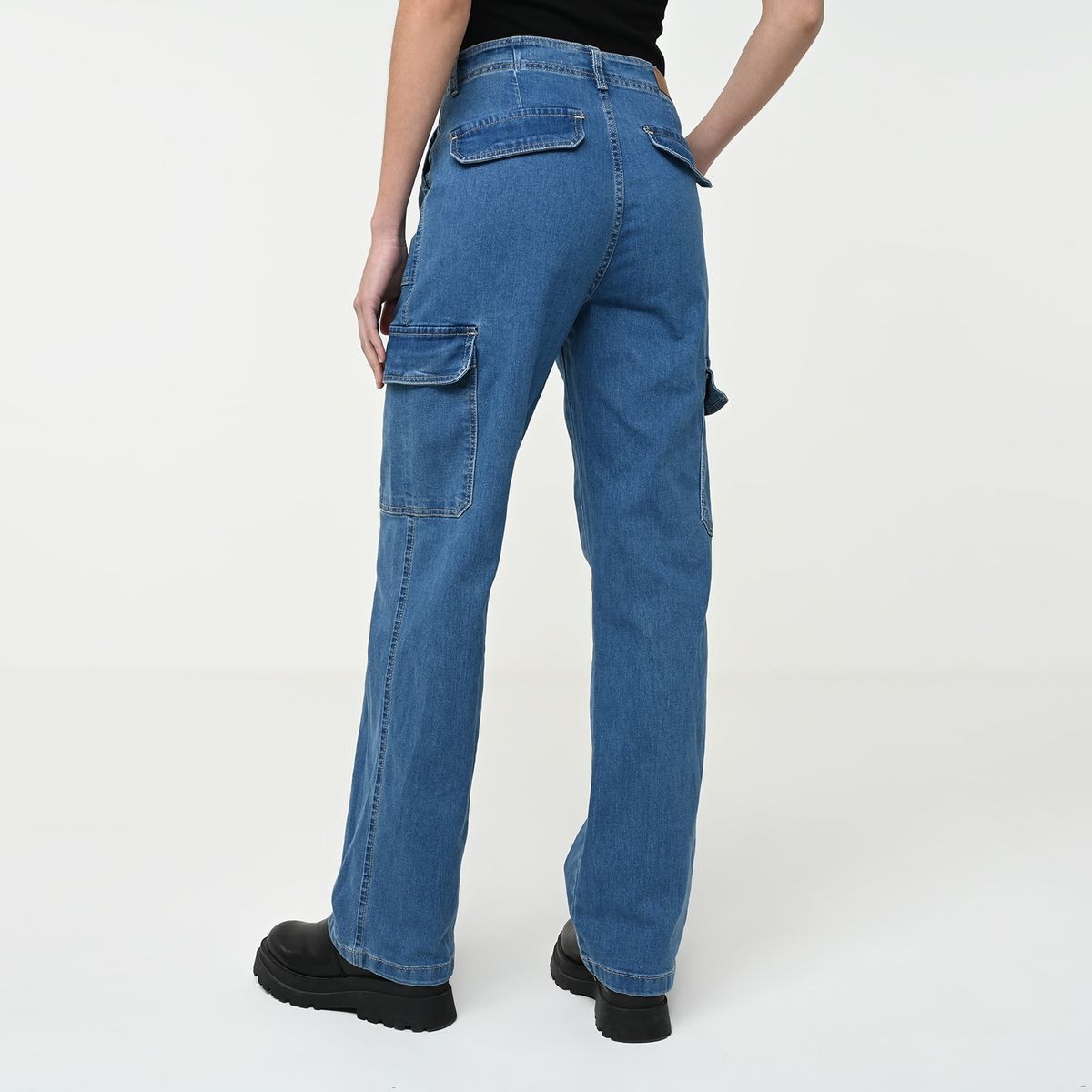 BASEMENT - Jean Cargo Mujer Tiro medio Basement
