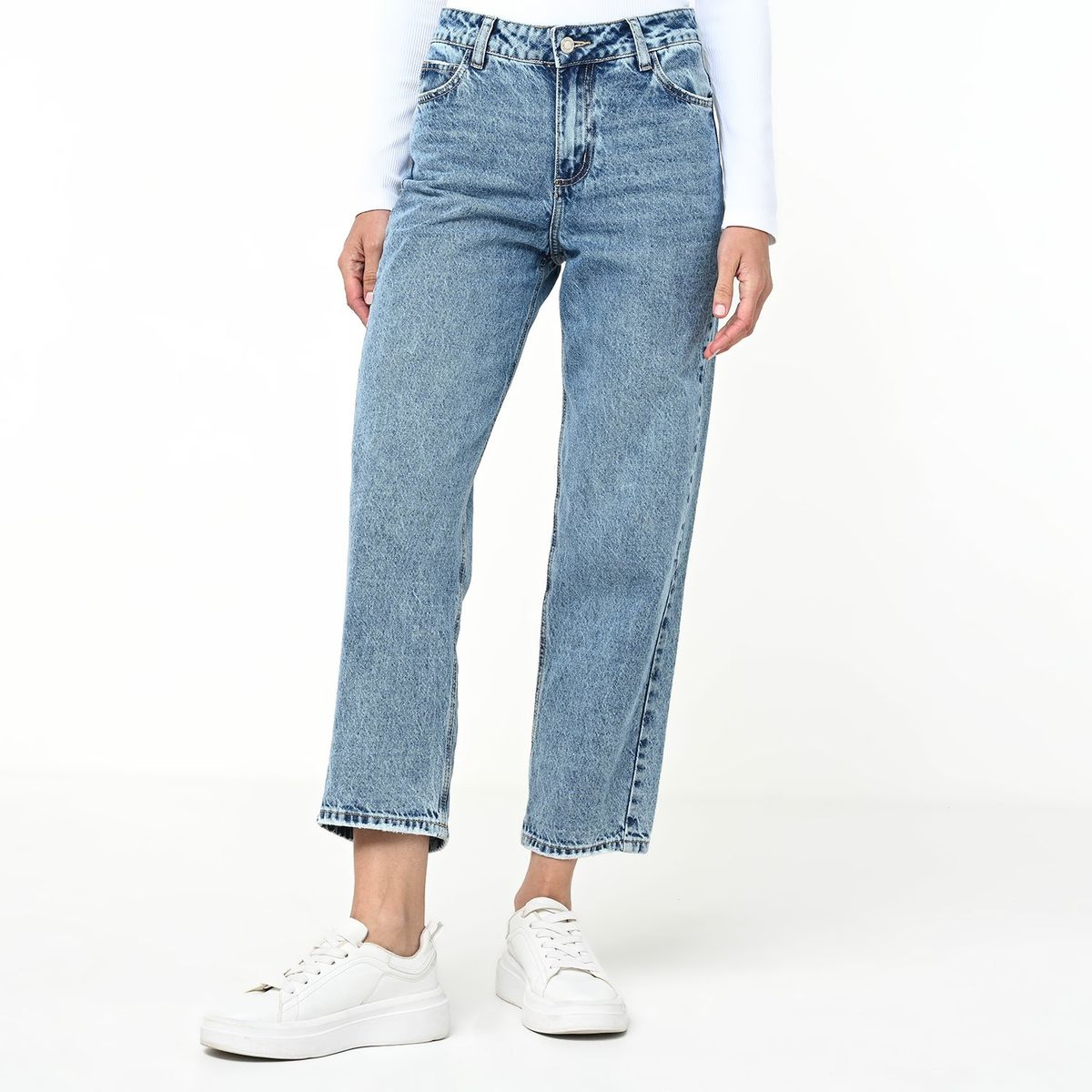 BASEMENT - Jean Recto Mujer Tiro medio Basement