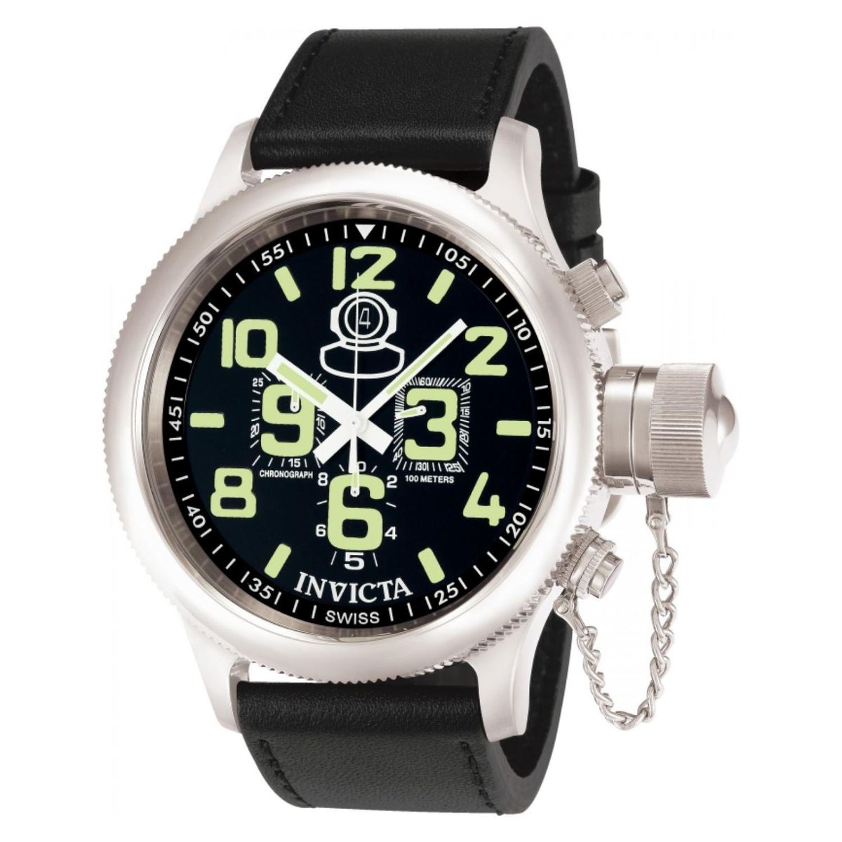 INVICTA - Reloj Invicta para Hombre Russian Diver . Reloj Análogo Cuero Negro
