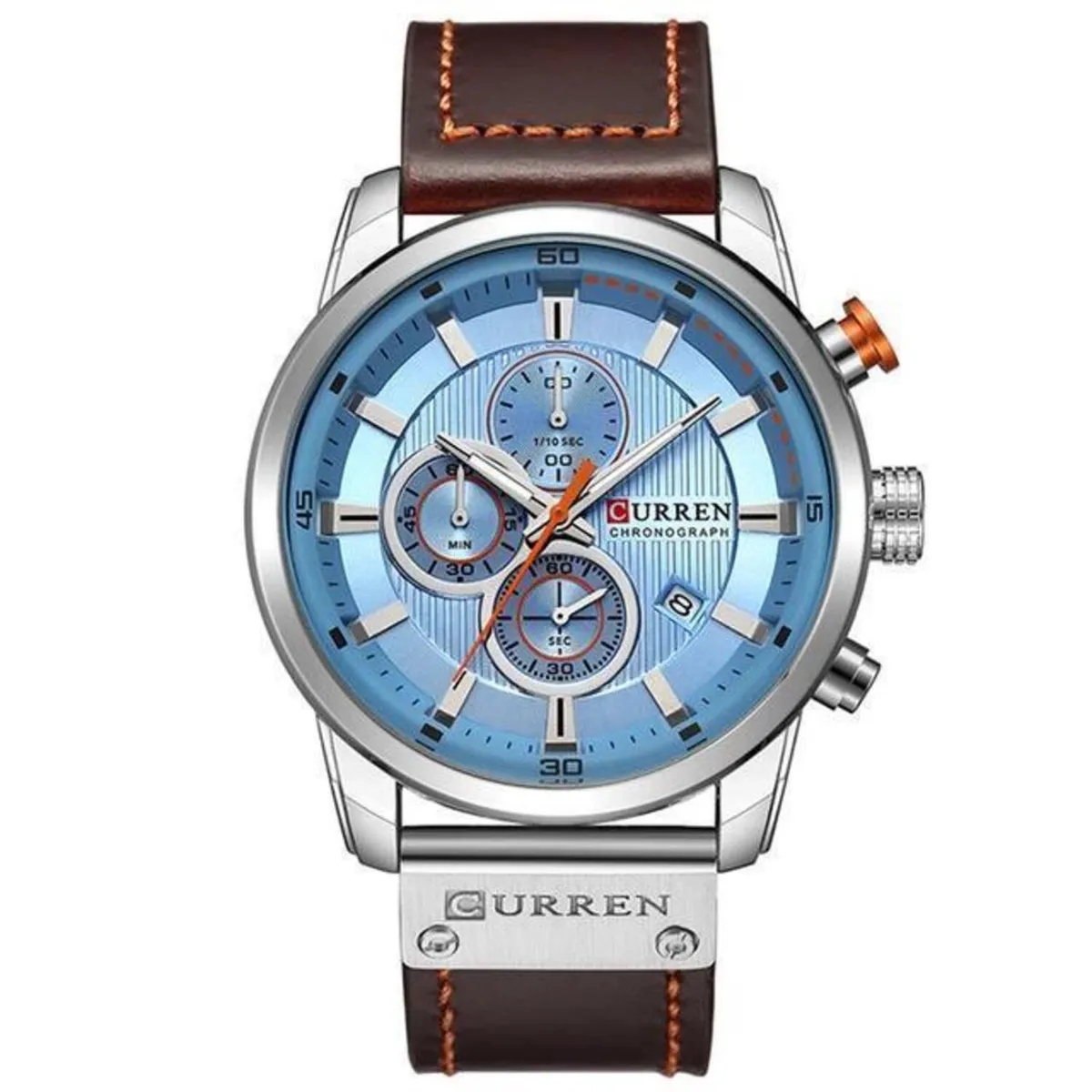 CURREN - Reloj Curren para Hombre KREb941901 . Reloj Análogo Piel Marrón