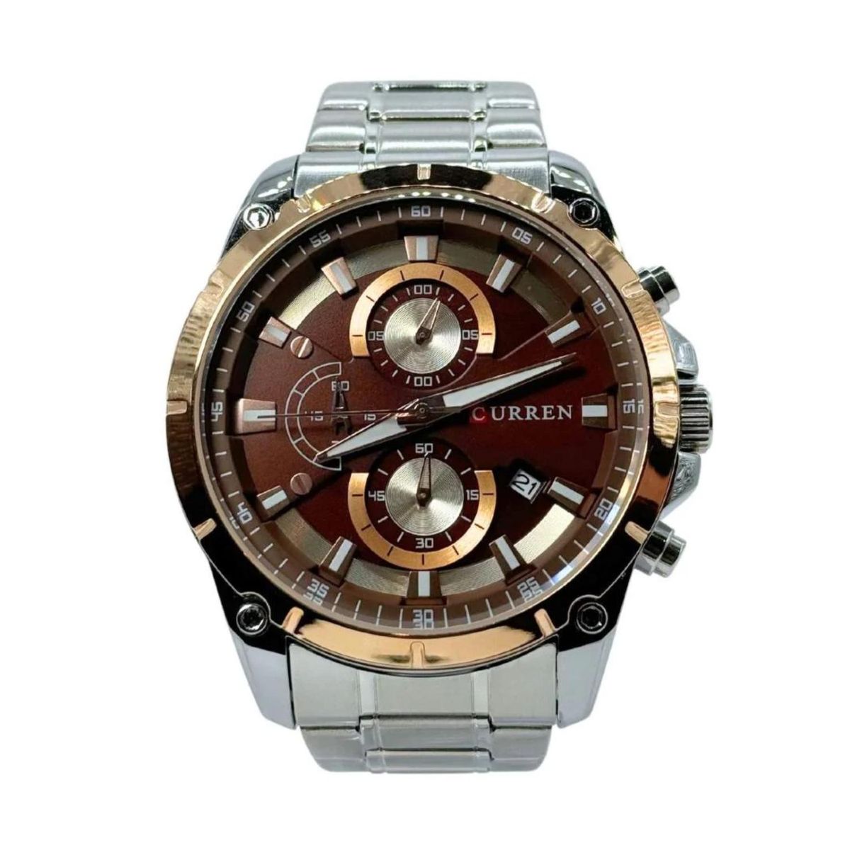 CURREN - Reloj Curren para Hombre 8360 . Reloj Análogo Acero inoxidable Plateado