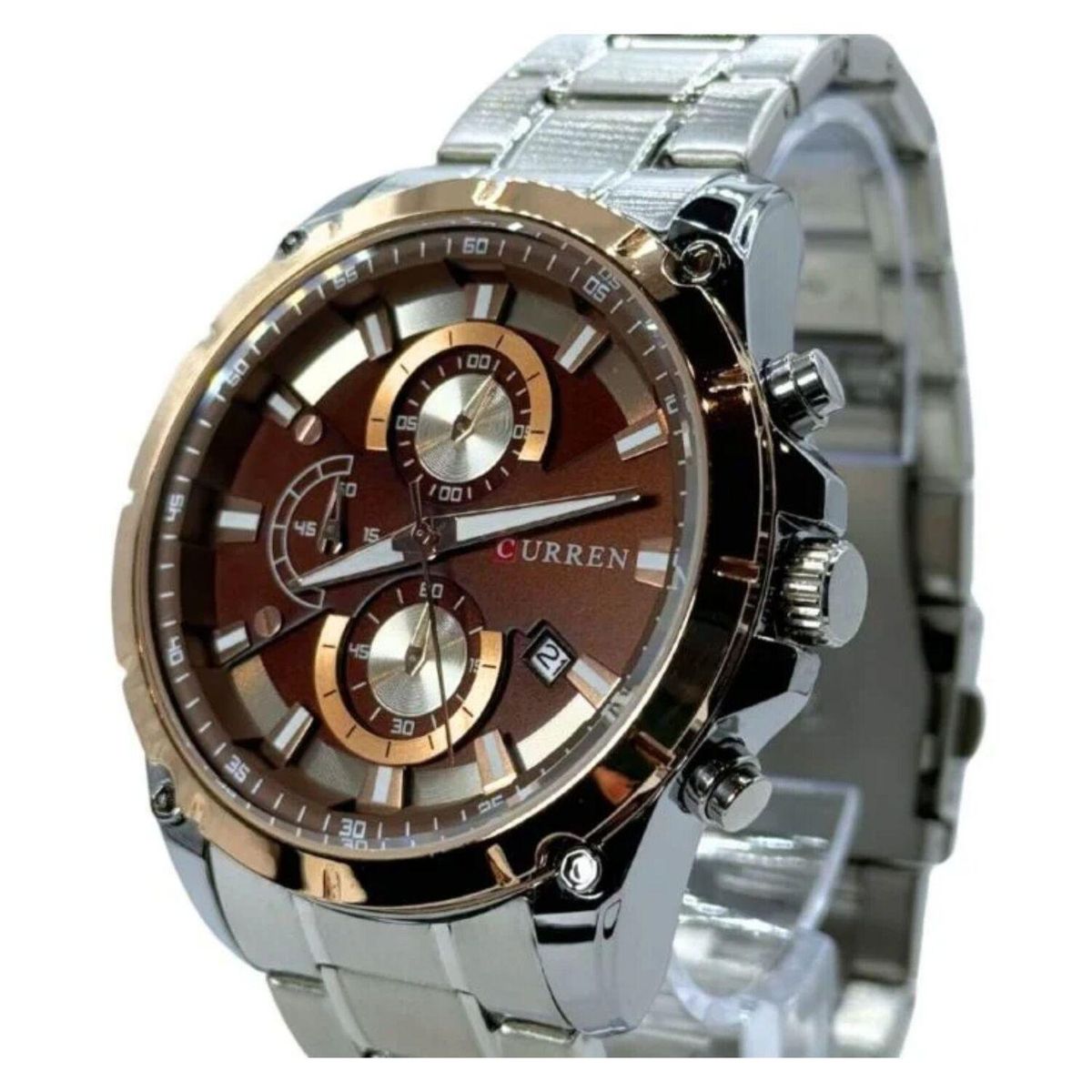 CURREN - Reloj Curren para Hombre 8360 . Reloj Análogo Acero inoxidable Plateado