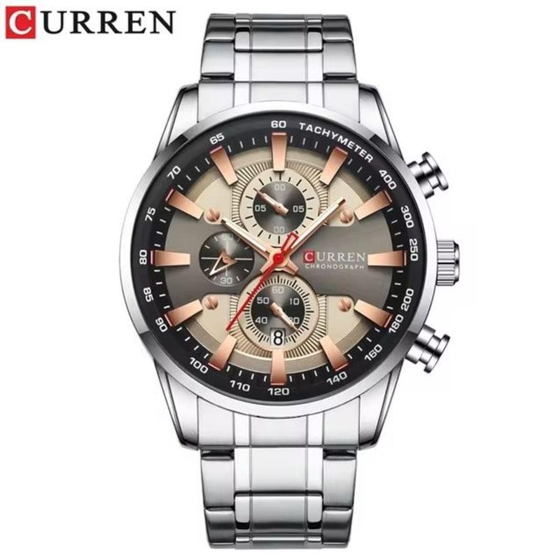 CURREN - Reloj Curren para Hombre KRED771921 . Reloj Análogo Acero inoxidable Plateado