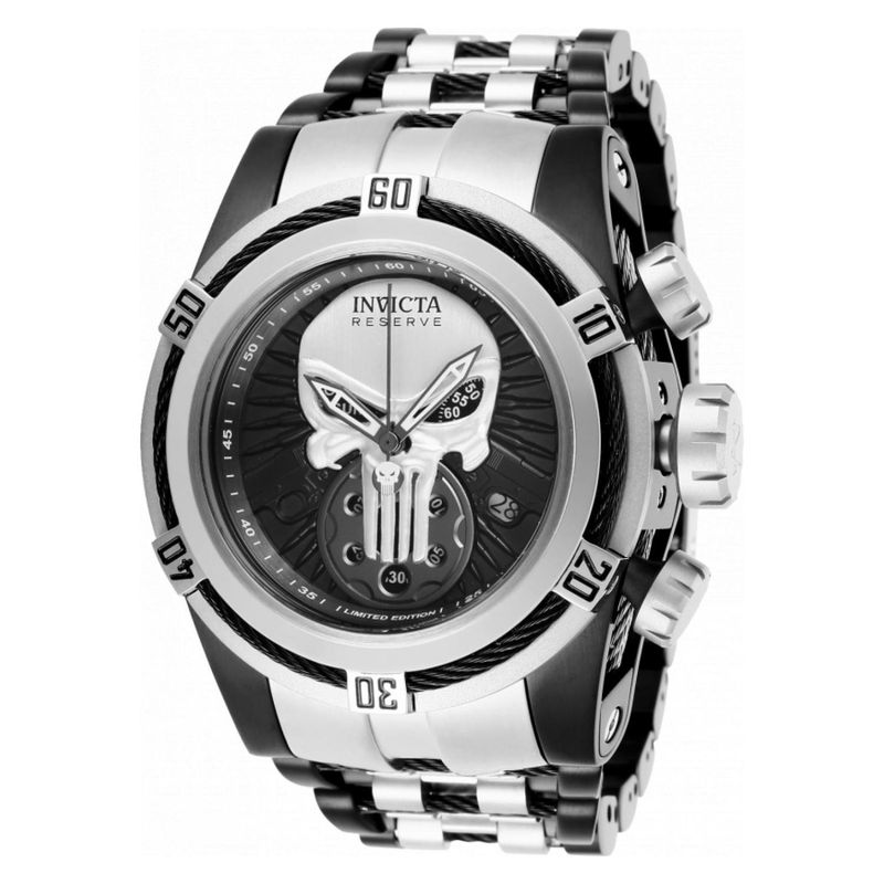 INVICTA - Reloj Invicta para Hombre Marvel . Reloj Análogo Acero inoxidable Negro