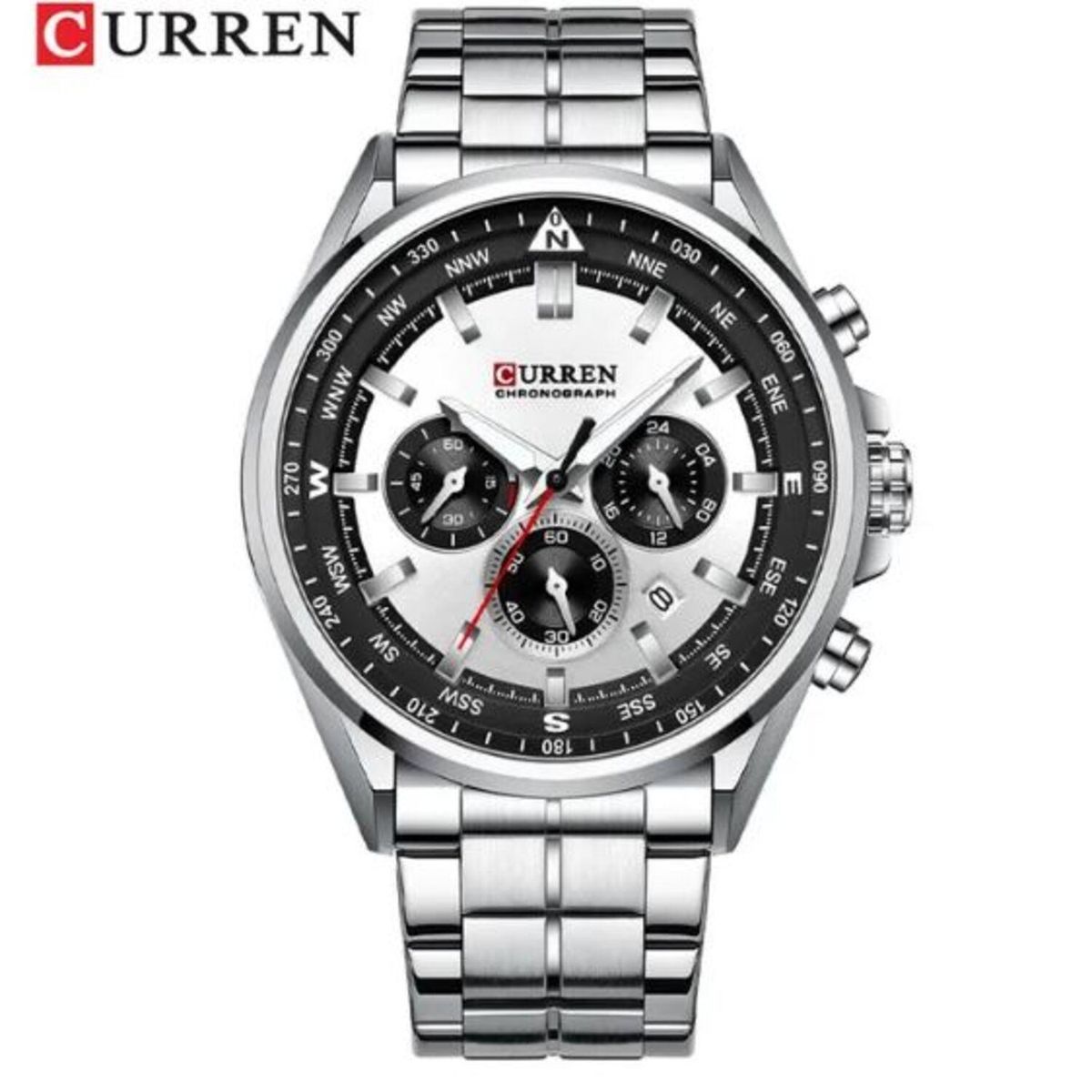 CURREN - Reloj Curren para Hombre 8399 . Reloj Análogo Acero inoxidable Plateado
