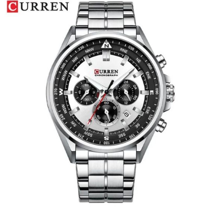 CURREN - Reloj Curren para Hombre 8399 . Reloj Análogo Acero inoxidable Plateado