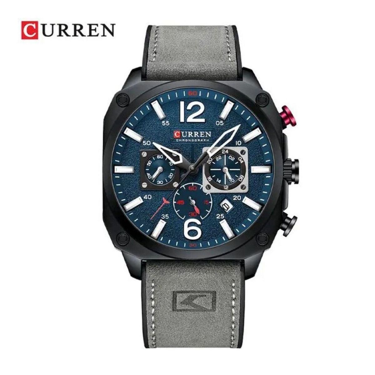 CURREN - Reloj Curren para Hombre 8398 . Reloj Análogo Cuero Gris