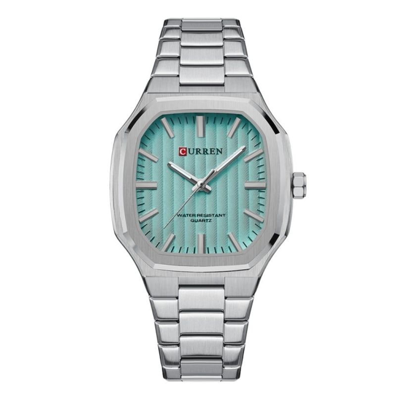 CURREN - Reloj Curren para Hombre 8458 . Reloj Análogo Acero inoxidable Plateado