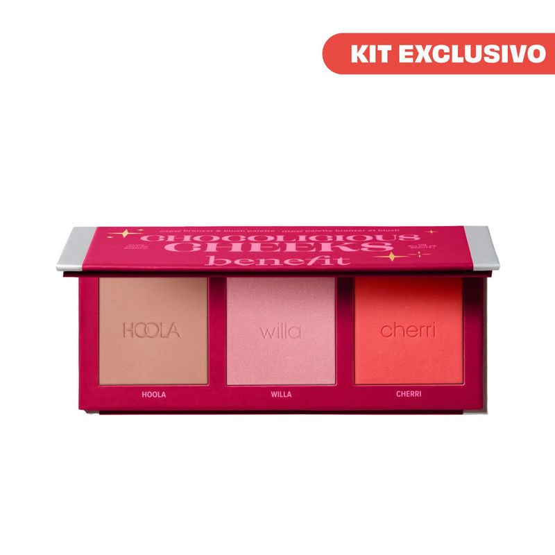 BENEFIT - Set bronceador en polvo + rubor en polvo + rubor en polvo Benefit Chocolicious Cheeks 