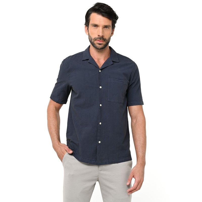 NEWPORT - Camisa Hombre Manga corta Classic fit de Algodón Newport