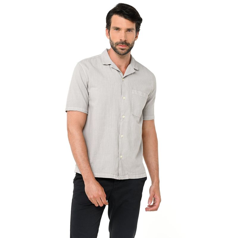 NEWPORT - Camisa Hombre Manga corta Classic fit de Algodón Newport