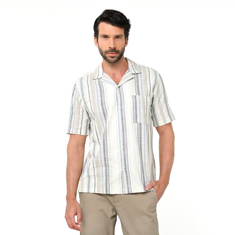 NEWPORT - Camisa Hombre Manga corta Classic fit de Algodón Newport