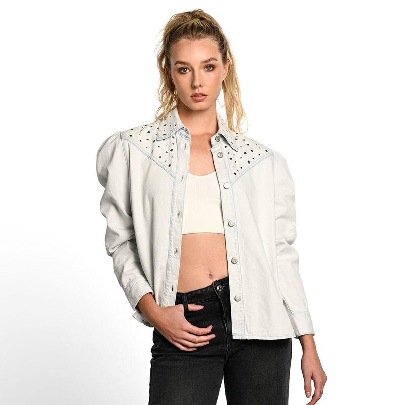 DENIMLAB - Chaqueta Mujer Taches de Algodón Denimlab