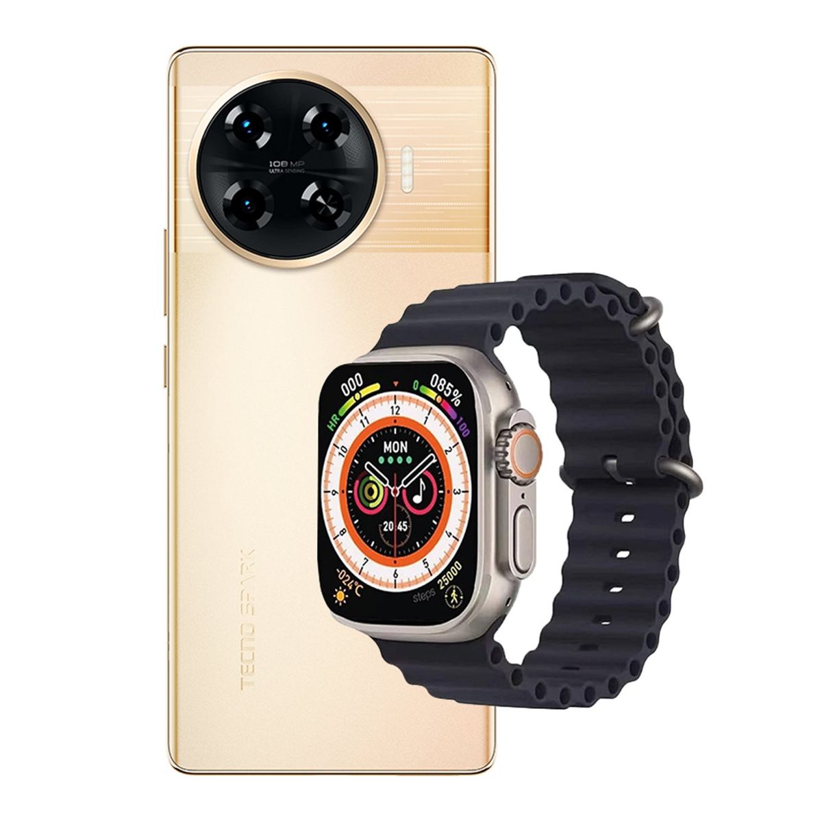 TECNO MOBILE - Celular TECNO Spark 20 PRO+ 256GB | 8GB RAM | cámara posterior 108MP|cámara frontal 32MP| pantalla 6.7 pulgadas AMOLED + G99 Ultimate |Reloj + Cover