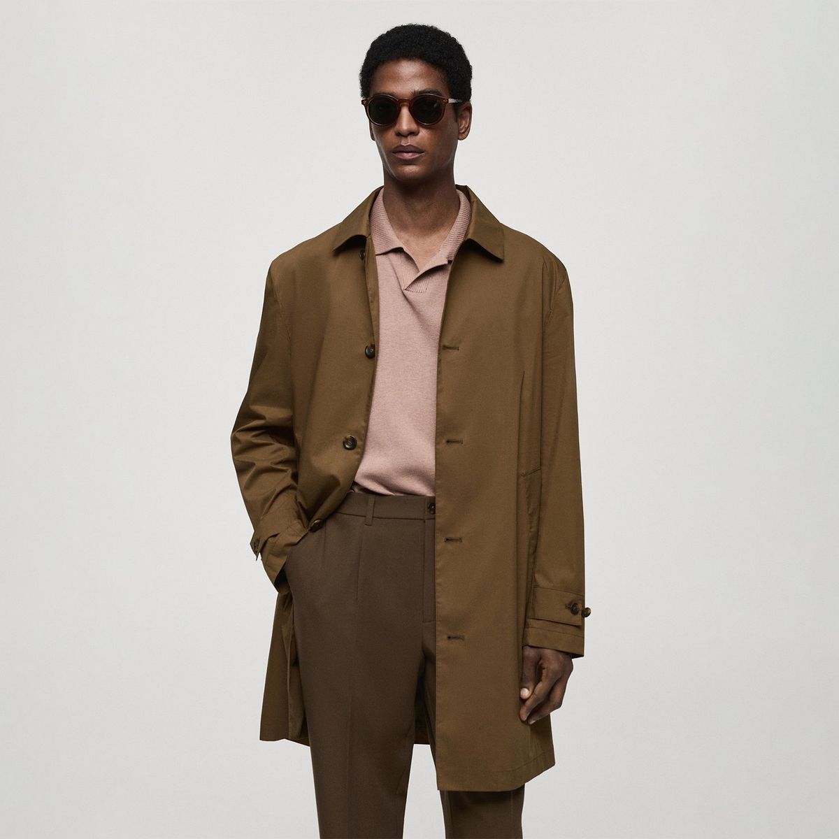 MANGO - Trench Hombre de Algodón MANGO
