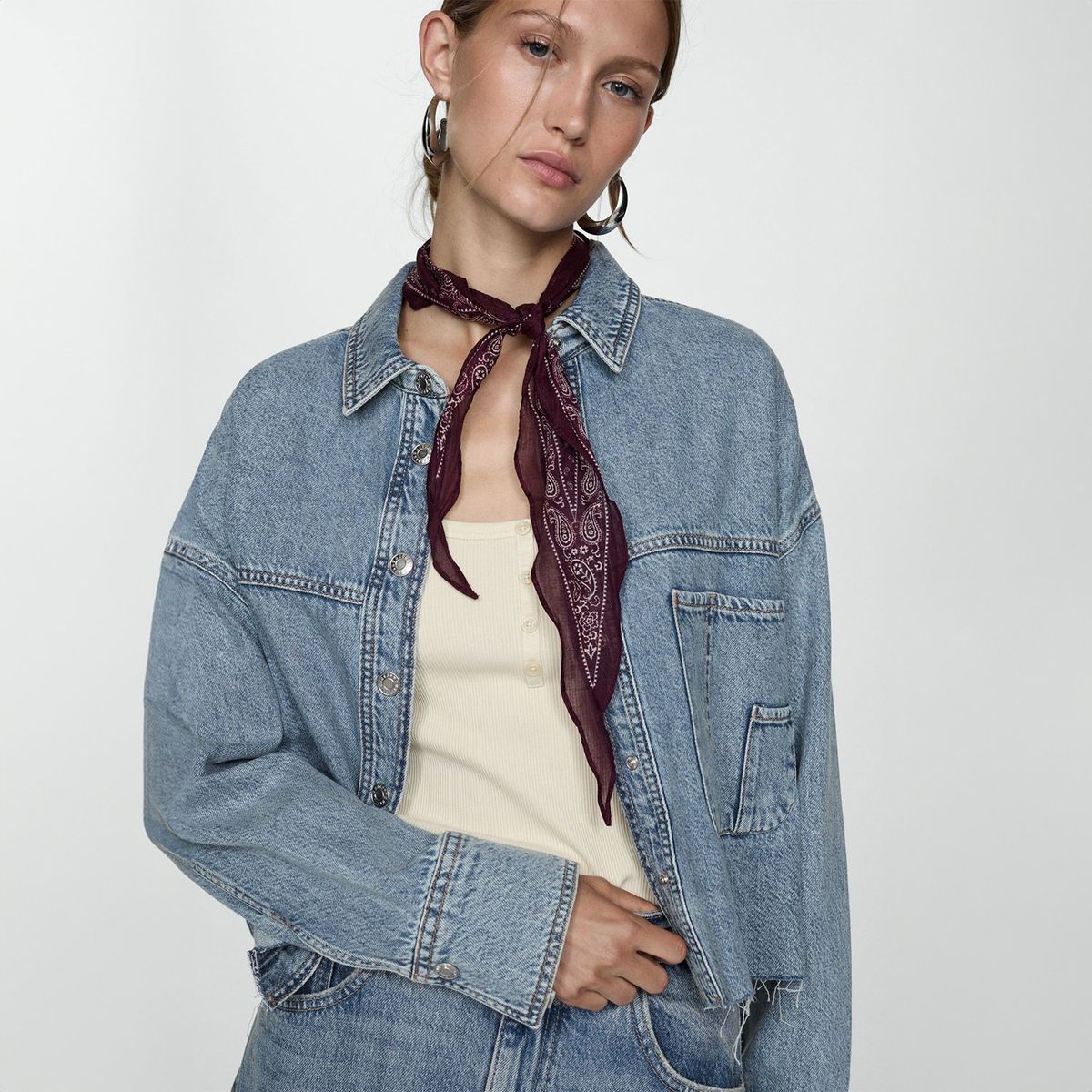 MANGO - Sobrecamisa Mujer MANGO