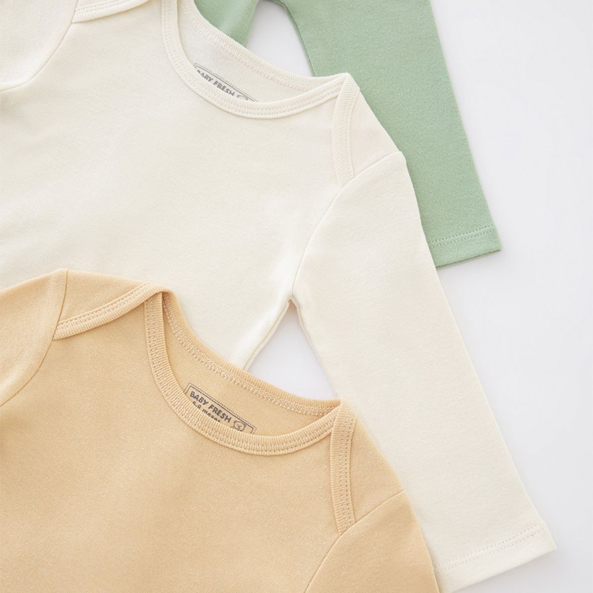 BABY FRESH - Body Unisex Pack de 3 unidades Algodón Baby Fresh