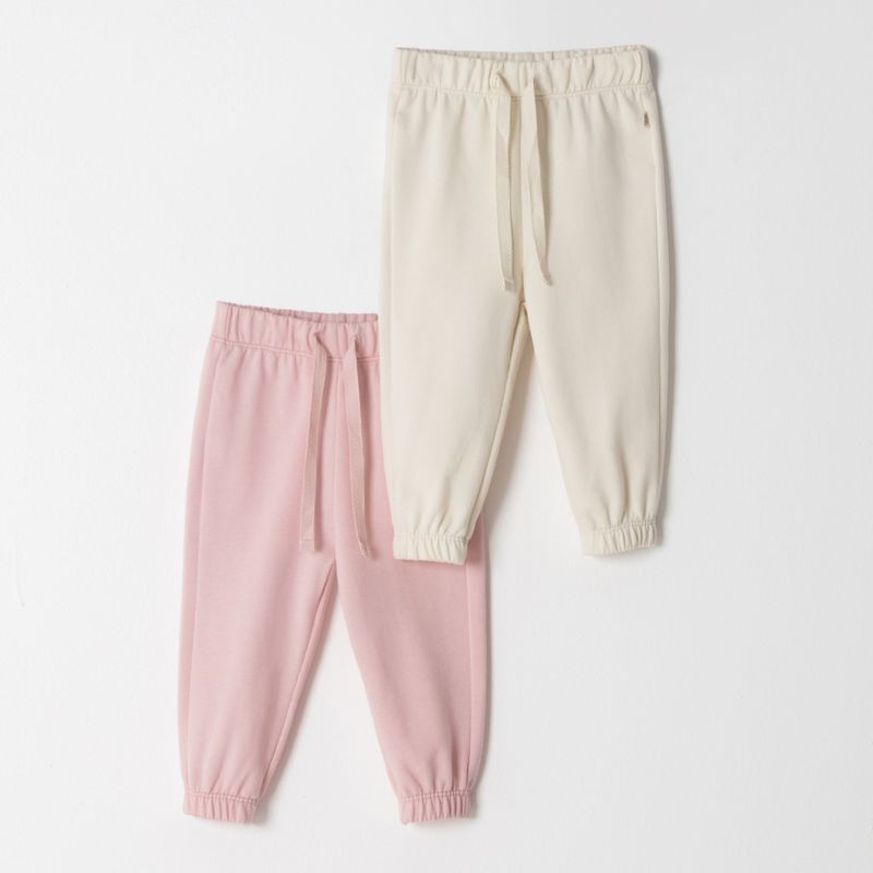 BABY FRESH - Pantalones para Bebé niña Pack de 2 unidades Cintura elásticada de Algodón Baby Fresh