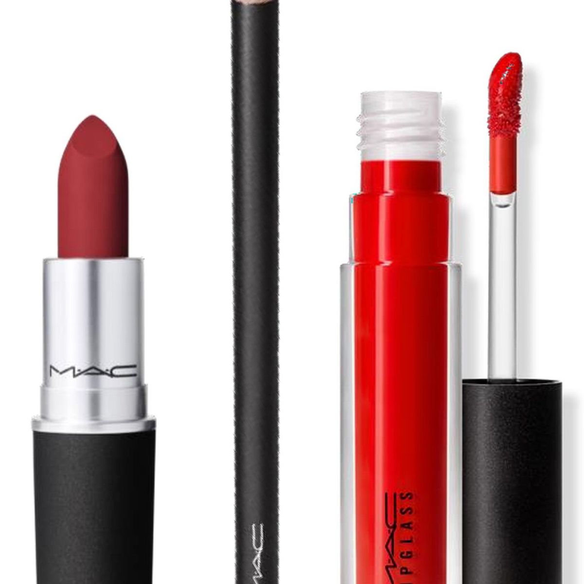 MAC COSMETICS - Set de maquillaje rostro Ruby Woo Lip MAC Incluye: 3 Productos