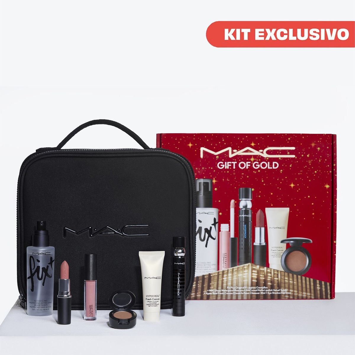 MAC COSMETICS - Set de maquillaje rostro Gift of Gold Edición Limitada - Kit Completo de Maquillaje MAC Incluye: 6 productos