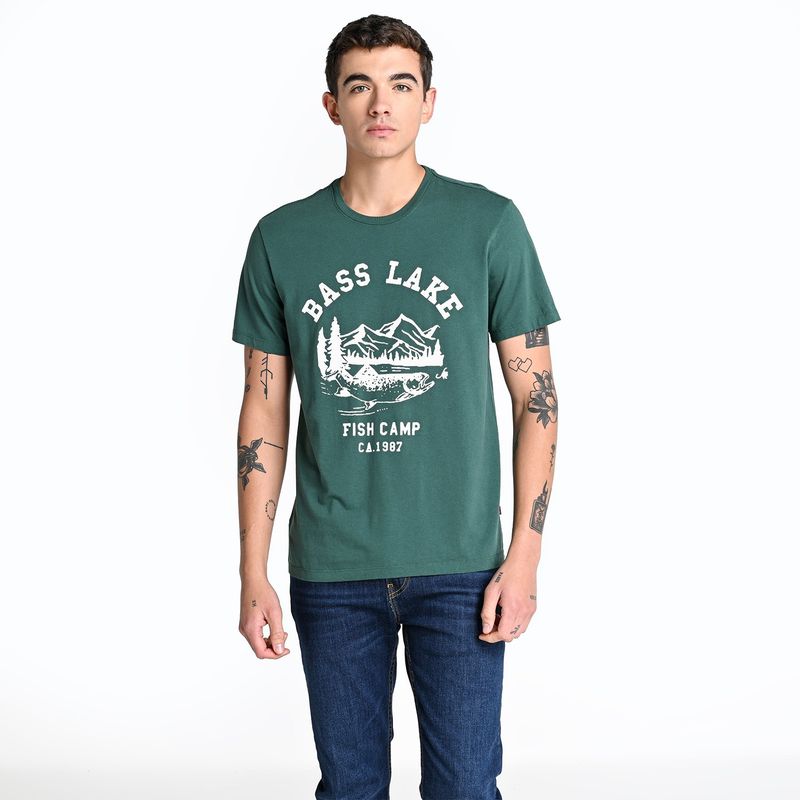 LEVIS - Camiseta Hombre Con Estampado Recto de Algodón Levis