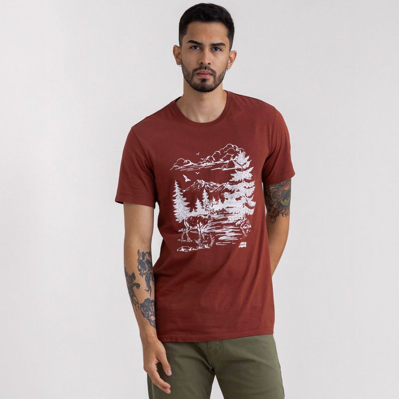 LEVIS - Camiseta Hombre Con Estampado Recto de Algodón Levis