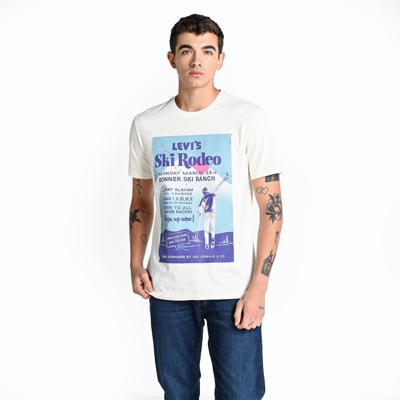 LEVIS - Camiseta Hombre Con Estampado Recto de Algodón Levis