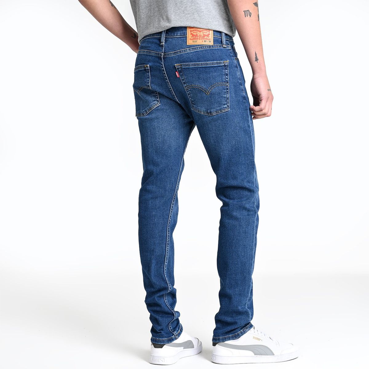 LEVIS - Jean 5 Bolsillos para Hombre Recto 510 Largo 32 Levis
