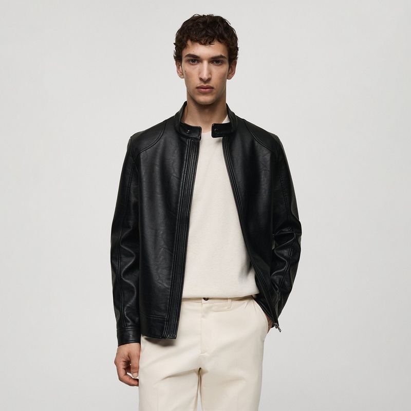 MANGO - Chaqueta Efecto cuero Hombre MANGO