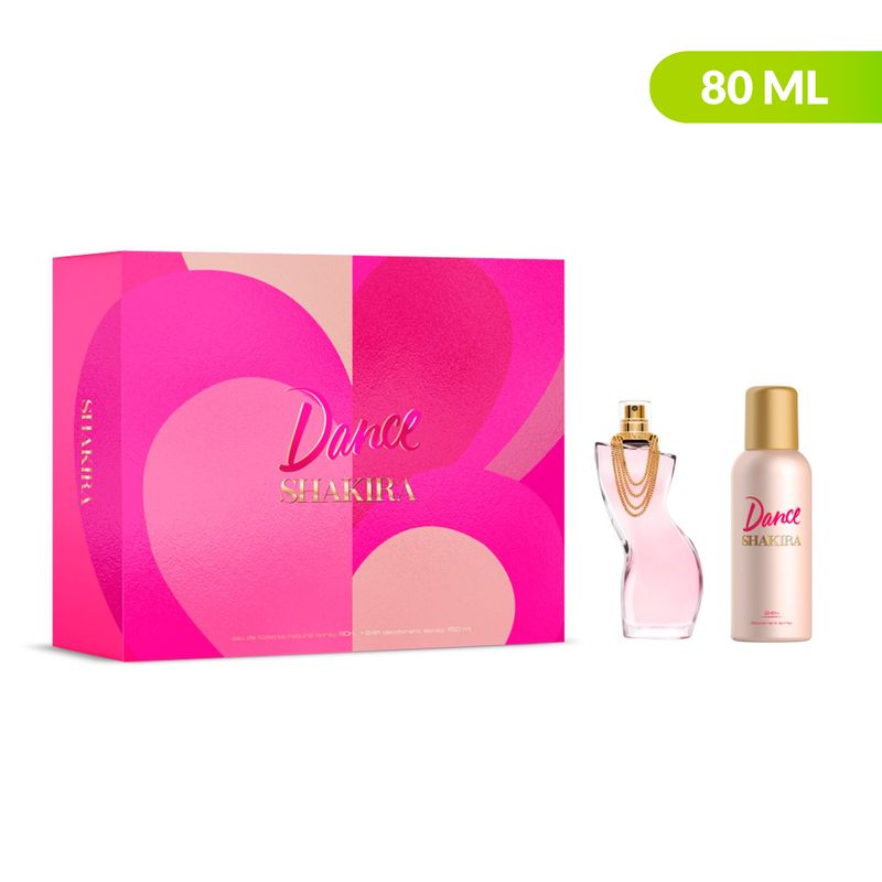 SHAKIRA - Set de Perfume Mujer Shakira Dance Incluye: Perfume EDT 80 ml + 24h Desodorante spray 150 ml