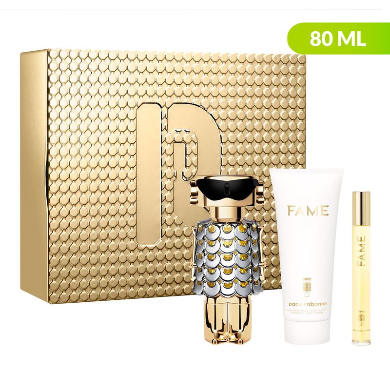 RABANNE - Set de Pefume Mujer Rabanne Incluye: Perfume 80 ml+ Loción Corporal 100 ml + Perfume 10 ml