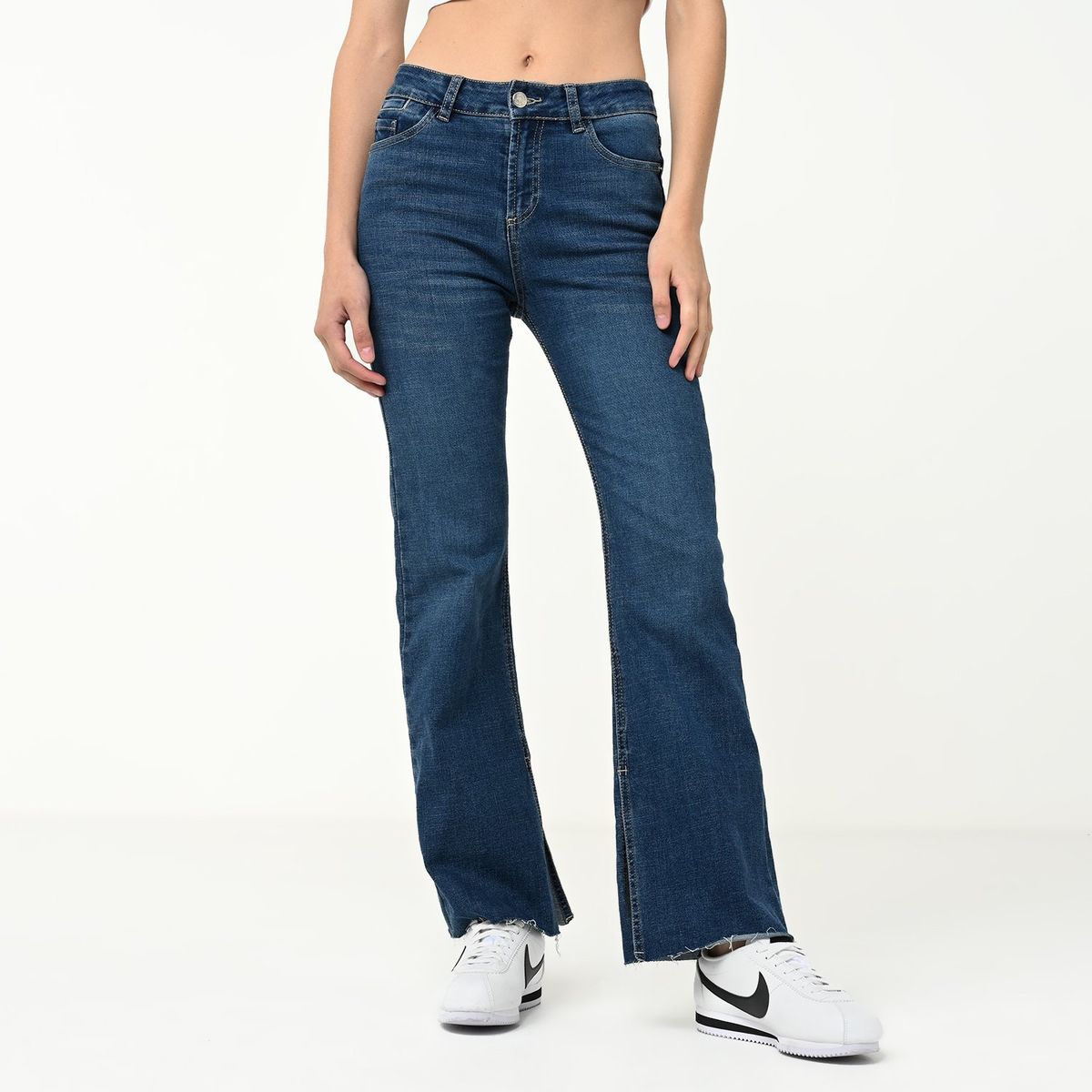 SYBILLA - Jean Flare Mujer Tiro medio Sybilla