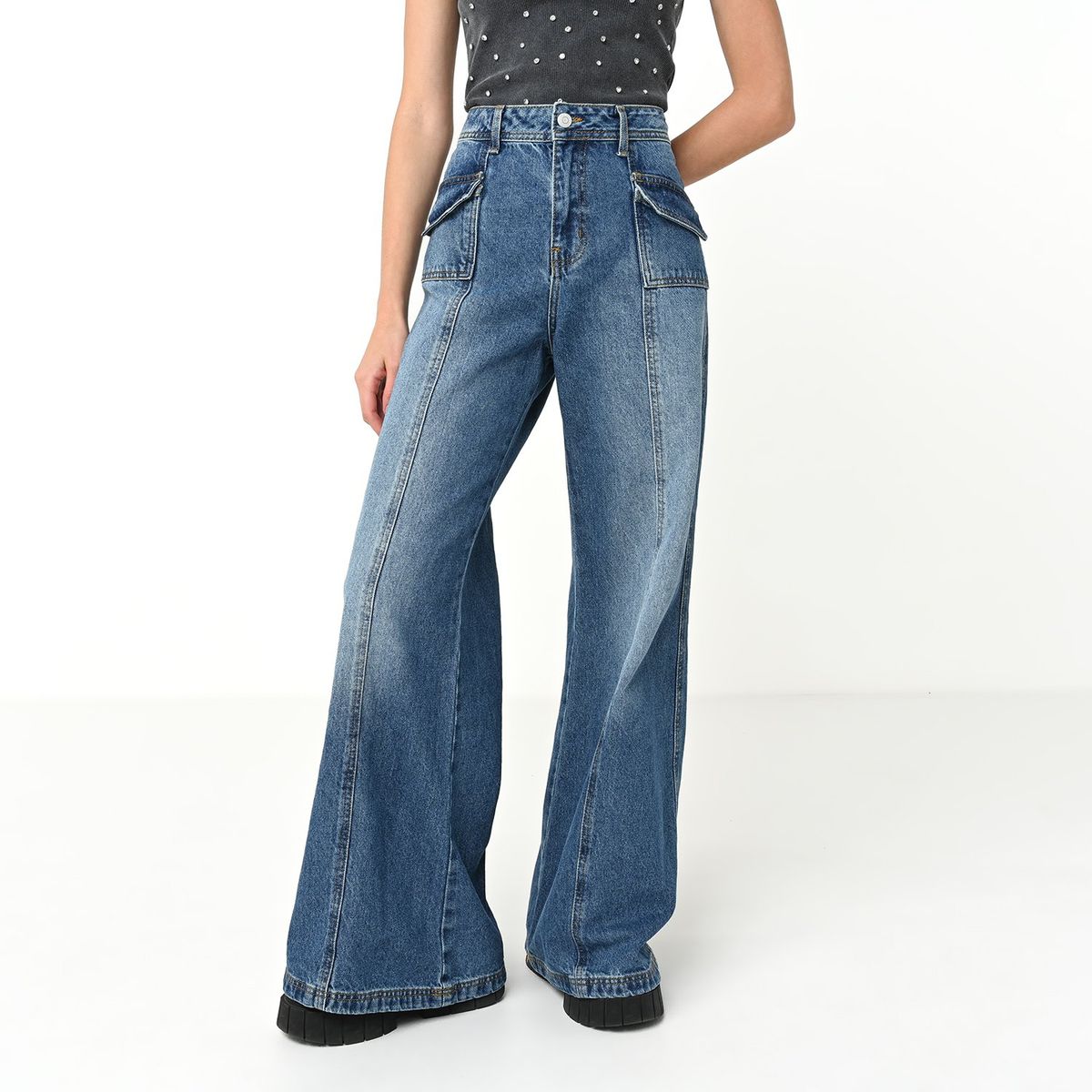 DENIMLAB - Jean Wide Leg Mujer Tiro alto Denimlab