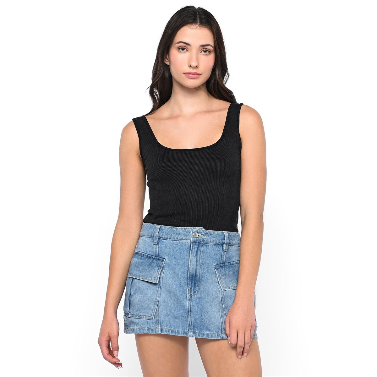 DENIMLAB - Falda Mini Mujer de Algodón Denimlab