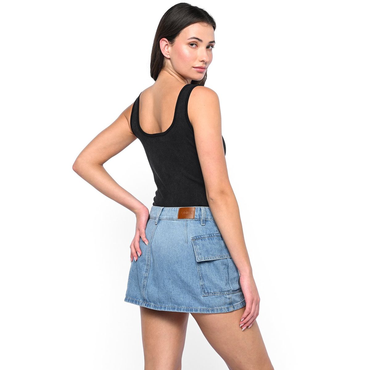 DENIMLAB - Falda Mini Mujer de Algodón Denimlab