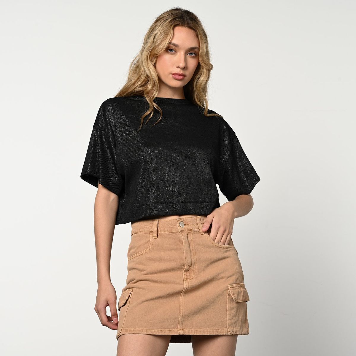 DENIMLAB - Falda Mini Mujer de Algodón Denimlab